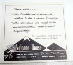 1950 Hawaii Ad Volcano House Since 1886... On the Big Island - £6.38 GBP