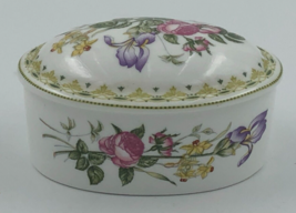 Vintage Royal Doulton Camilla Bone China Oval Lidded Trinket Box Made in England - £15.42 GBP