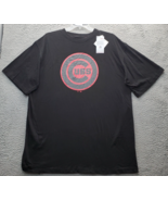 Chicago Cubs Majestic T Shirt Baseball Sports Men 2XLT Black Cotton Shor... - $38.15 CAD
