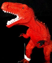 T-Rex Dinosaur Tyrannosaurus Rex Figure Adventure Force Red Black 6&quot; tall PVC 3+ - £7.98 GBP