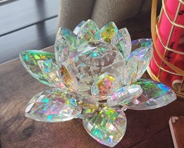 OwnMy 3 Inch Sparkle Crystal Lotus Flower Figurines Decorative  3.2“ x 1.9“ - $22.01