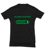 Scuba Diving, Black Vneck Tee. Model 64027 - £23.19 GBP