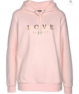 BUFFALO Dropped Shoulder Print &#39;Love Yourself&#39; Hoodie in Rose  UK 14/16 ... - £15.53 GBP