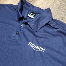 TRIUMPH Motorcycles Nike DriFit Golf Polo Shirt Sz 2XL XXL Embroidered B... - $22.99