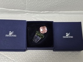 SWAROVSKI HAPPY FLOWER SMALL PINK ROSE #855894 original box - $788.53 MXN