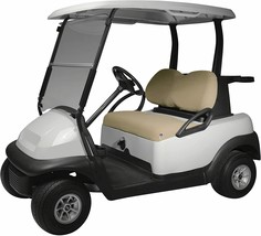 Terry Cloth Golf Cart Seat Cover E Z GO EZGO Club Car Yamaha Khaki - £46.67 GBP