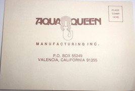 Vintage Aoua Queen Waterbed Warranty - $1.99