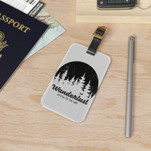 Wanderlust Black and White Pine Tree Circle Forest Nature Travel Aesthet... - £17.00 GBP