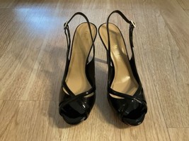 Kate Spade Shoes Patent Leather Black Women’s Size 7B Heels Plarform - £26.61 GBP