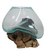 Balinese Handicraft Natural Driftwood With Fitted Hand Blown Decor Glass... - $108.65 CAD