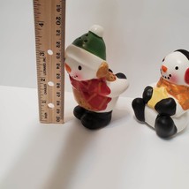 Snowman Salt and Pepper Shakers, Vintage Holiday Christmas Decor image 7