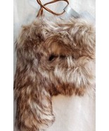 Christmas Holiday Aspen Binned Fuzzy Furry Brown Initial/Letter &quot;F&quot; Orna... - $14.96