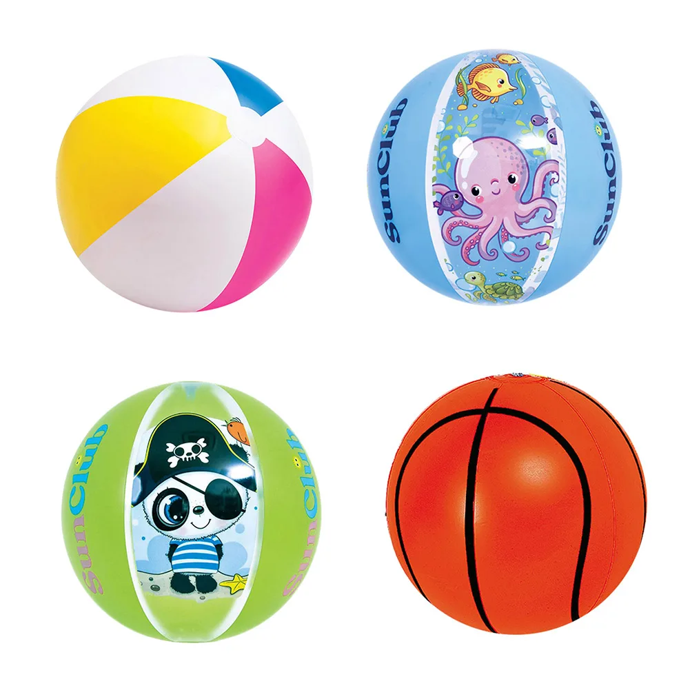 Inflatable Beach Ball Colorful Water Game Balloons Beach Pool Party Toys - £8.09 GBP+