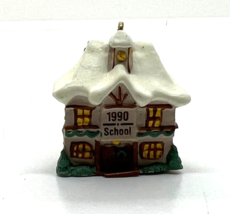 Hallmark Keepsake Miniature Ornament Old English Village ~ School 1990 - £7.20 GBP