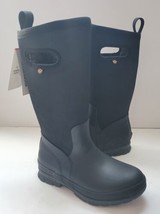 BOGS Crandall Tall Winter Rain Boots Black Womens Size 6 Faux Fur Lined New - £68.46 GBP