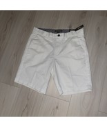 Michael Kors Shorts Mens White Stretch Flat Front Chino Casual Summer SZ... - $1,439.65 MXN