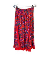 Diane Freis Original 100% Silk Midi Skirt Abstract Fish Size Small? Vintage - $101.55 CAD