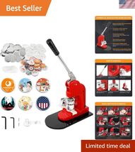 Button Maker Machine DIY Round Pin Maker Kit, 32mm / 1.26 in About 1-1/4... - $265.70