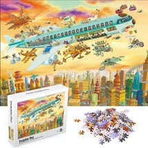 Crazy Adventure Airplane Flying Machines 1000 Piece Jigsaw Puzzle 20X28 - $17.81