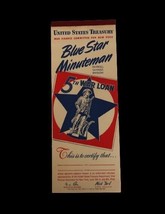 Vtg WW II Blue Star Minuteman 5th War Loan Booklet Rare Home Front Ephem... - £79.23 GBP