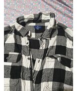 George Men&#39;s Flannel Long Sleeve Shirt Size 2XL Black And White - $181.97 MXN