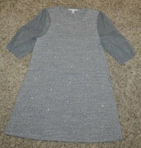 Womens Dress Victoria Secrets Gray Short Sleeve Lace Rhinestone NWT $68-size XS - £24.50 GBP