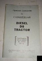Caterpillar Cat Diesel D8 Tractor Operator Instructions Manual - $17.88