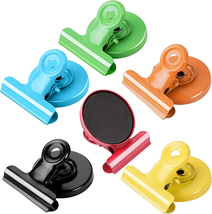 6 Pack Colorful Magnetic Clips for Whiteboard, Refrigerator Magnets Frid... - $11.43