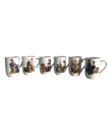 6 Norman Rockwell Museum Porcelain Coffee Mugs Memories Bedtime Good Boy... - £19.37 GBP