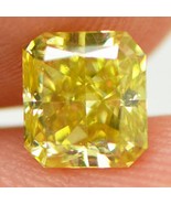 Radiant Shape Diamond Fancy Yellow Color Loose Natural Enhanced 1.07 Car... - $1,185.00