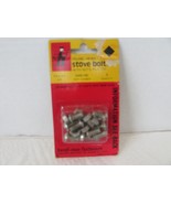 Vintage Package of 9 Round Head Stove Bolts w/Nuts Plated 1/4 x 1/2 Hand... - $3.91