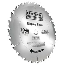 Craftsman Professional 10-in. X 24T Carbide Tipped Ripping Blade, #32862 - £33.59 GBP