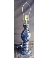 Vintage MCM Old Hand Carved Wood Wooden Mid Century Lamp Base Light Fixt... - $87.34 CAD