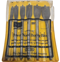Vintage Set Of 6 Craftsman Model 2092 Power Wood Boring Bits - $11.87
