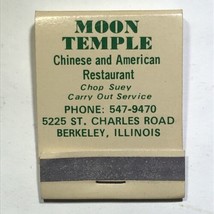 Moon Temple Chinese Restaurant Berkeley Illinois Match Book Cover Matchbox - £3.94 GBP