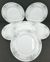 6 Mikasa Margaret 5555 Dinner Plates Fine China Blue Flowers Plate Pattern Set - £26.20 GBP