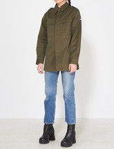 New Dutch army field shirt jacket olive khaki military moleskin-style w - $25.00