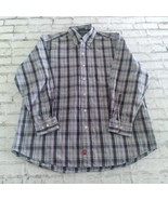 Abercrombie Fitch Shirt Mens Medium Blue Plaid Muscle Button Down Long S... - $19.99