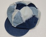 Vintage Denim Patchwork Floppy Hat Elegant Headwear Girls Small Womens S... - $74.15