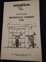HONDA Winter Motorcycle storage tips 1972 - 10 pages - £14.00 GBP