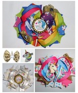 NEW Unicorn Girls Hair Bow Clip 5-Inch 3-Inch - $5.82 CAD+