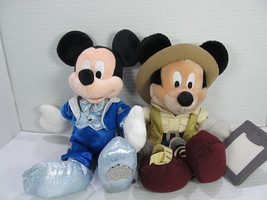 Disney Animal Kingdom Mickey Paleontologist &amp; Mickey Dream Friends Plush... - £22.37 GBP