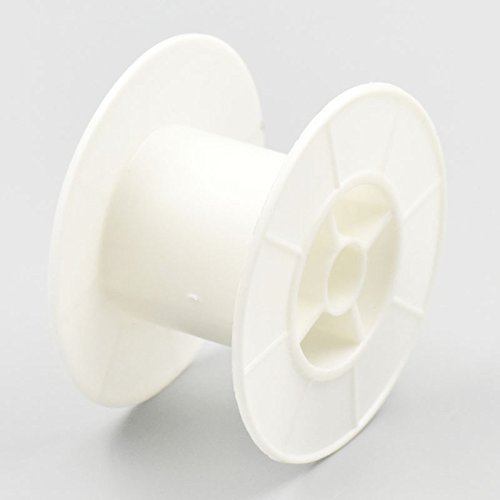 Bluemoona 10 Pcs - EMPTY Bobbin ROUND HARD PLASTIC Wire SPOOLS END Clear 4 Ribbo