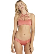 Billabong Women&#39;s Sol Searcher High Neck Bikini Top, Rose Blush, L - $13.11 CAD