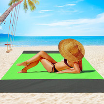 Beach Blanket Sand Proof / Waterproof Extra Large Oversized Beach Mat - Green - £23.17 GBP