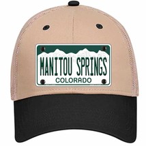 Manitou Springs Colorado Novelty Khaki Mesh License Plate Hat - £22.80 GBP