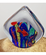 Art Glass - Red Fish Coral Reef Ocean Sea Aquarium Glass 3 in Paperweight - €28,71 EUR