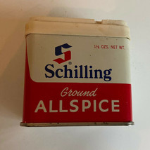 Vtg 70s Schilling McCormick Ground Allspice Spice Metal Tin Can TV Movie Prop - £6.23 GBP