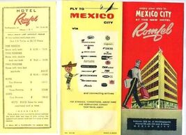 Hotel Romfel Brochure &amp; Rate Chart Mexico City Mexico 1950's - $14.83