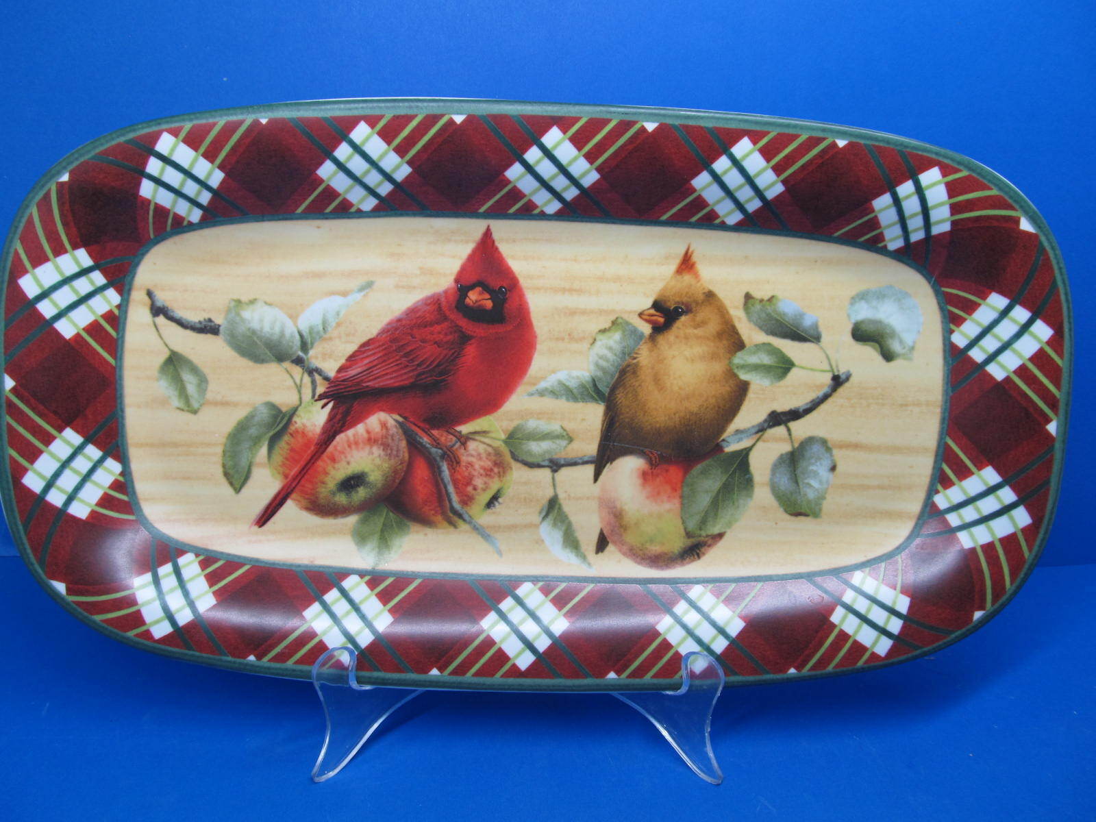 Lenox Winter Greetings Everyday Bread Tray Serving 14 " Platter EUC Trays